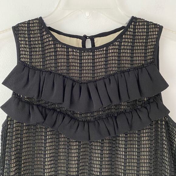 3.1 Philip Lim Black Frill Ruffle Lace Sleeveless Mini Dress size 0 - Picture 2 of 7